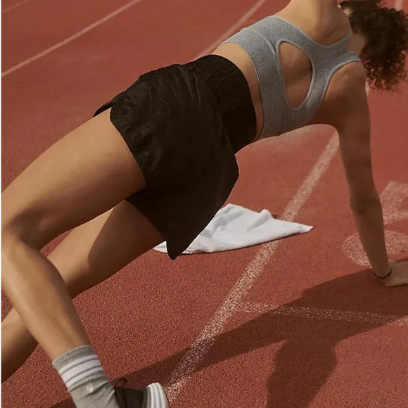 Free People FP Movement Black The Way Home Workout Athletic Shorts 27423 - Picture 3 of 10